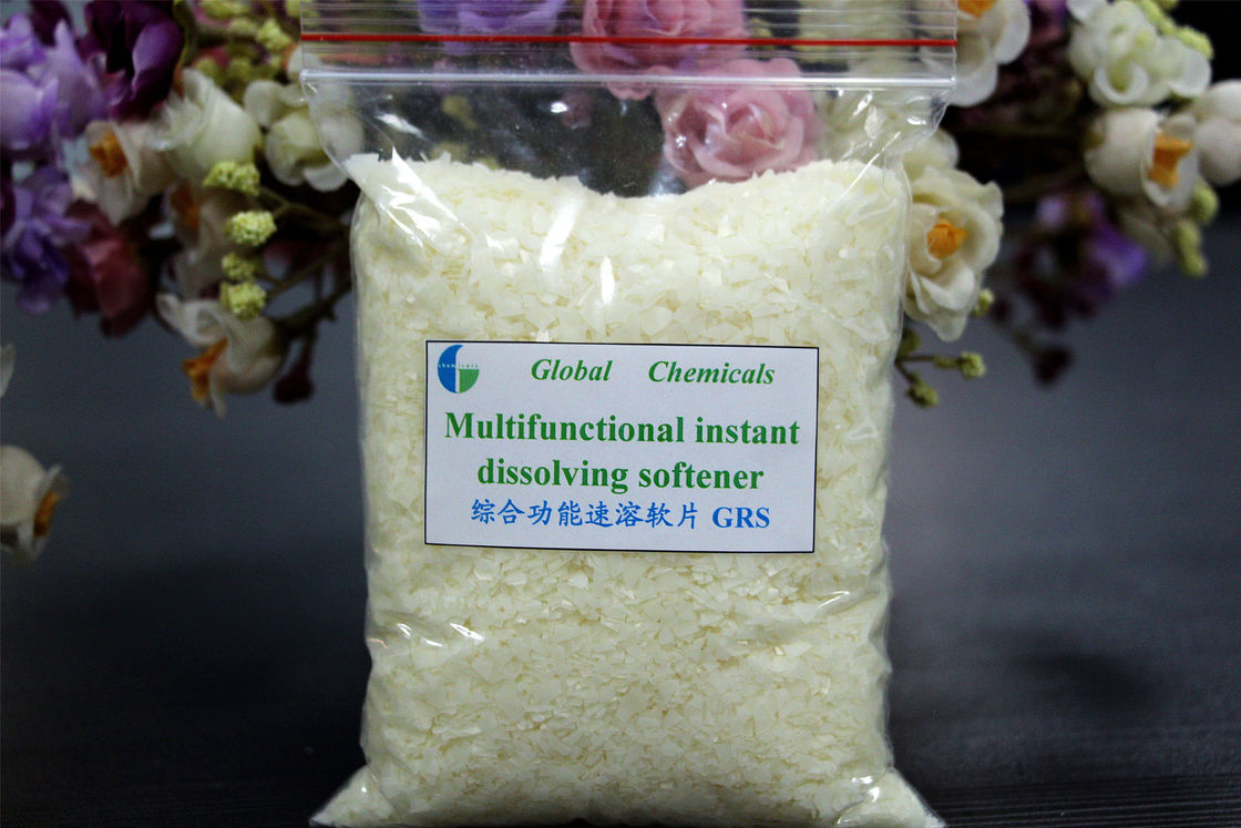 Multifunctional Instant Dissolving Cationic Softeners Flakes GRS For Cotton