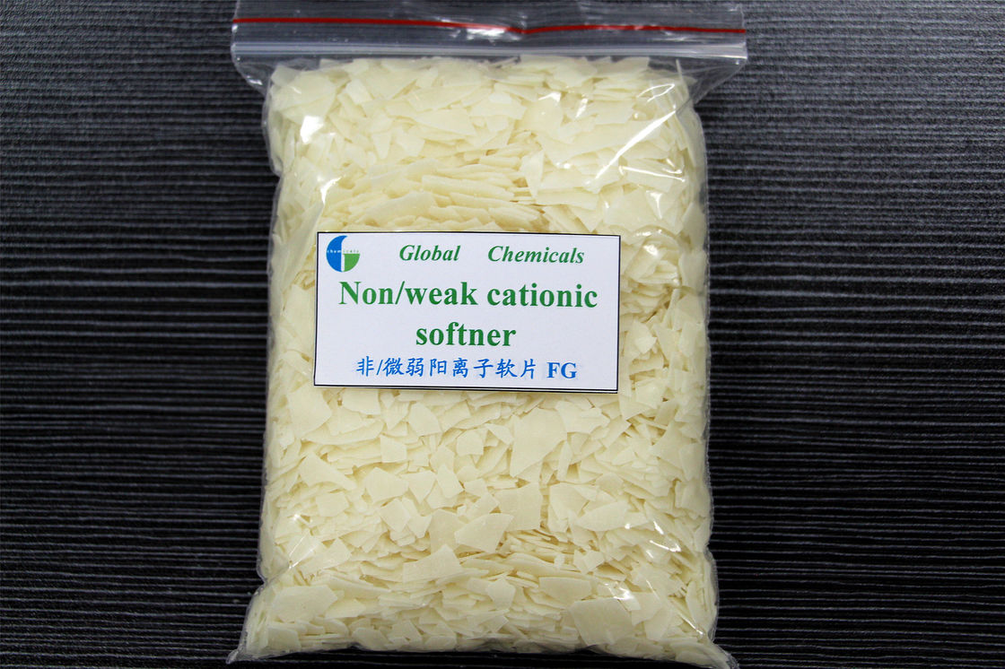 Nonionic / Weak fabric softener flakes , Textile Chemical Auxiliaries Surfactants