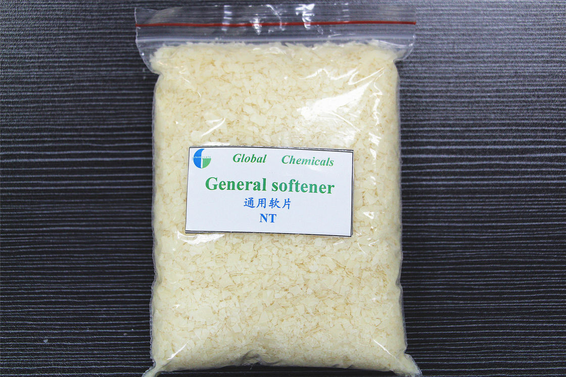 General Weak Cationic Softener Flakes Cold Water Type For Textile Finishing
