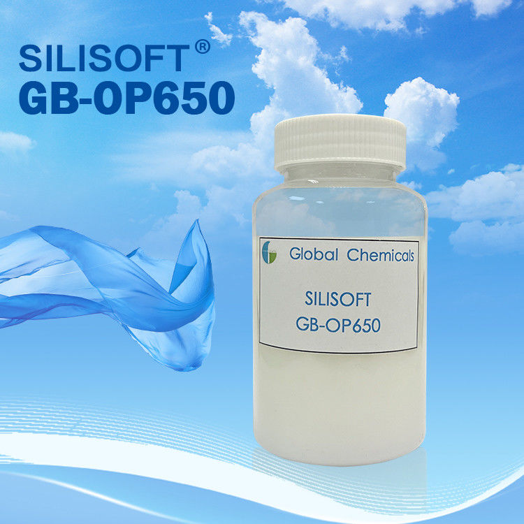 Chemicals Auxiliary Agent Smooth Brightener GB-OP650 Macro Oxosilane For Leather , Denim And Yarns