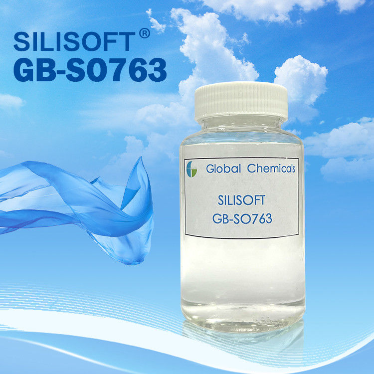 Colorless Amino Silicone Polysiloxane , GB-SO763 Transparent Silicone Fabric Softener