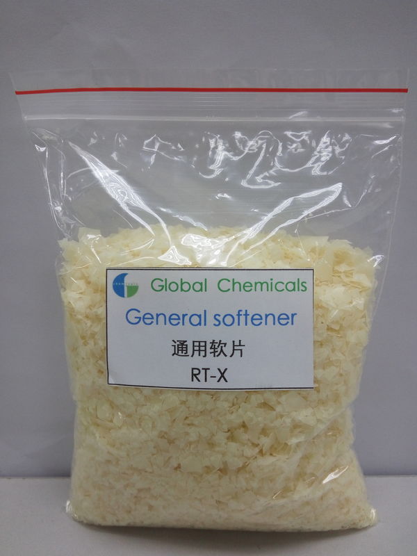 Pale Yellow Dyeing House Softener Cationic Softener Flakes RT-X Hot Water Soluble