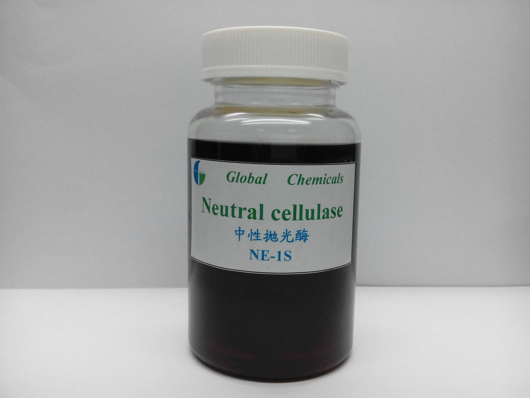 Yellow Brown Liquid Neutral Cellulase Enzyme NE - 1S with textile chamicals