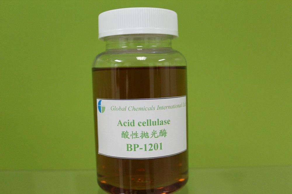 Bio-polishing Enzyme , Acid Cellulase Enzyme For Cotton / Linen and Blended Fabric