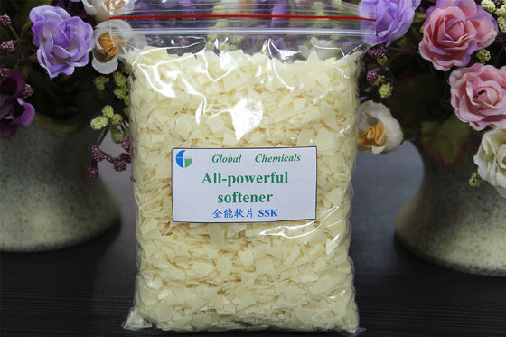 Low Yellowing , Cationic Softener Flakes SSK For Dyeing House