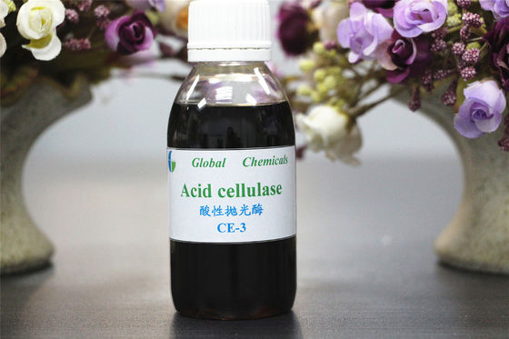 Brown Textile Enzymes Acid Cellulase CE -3 Excellent Abrasion Effect