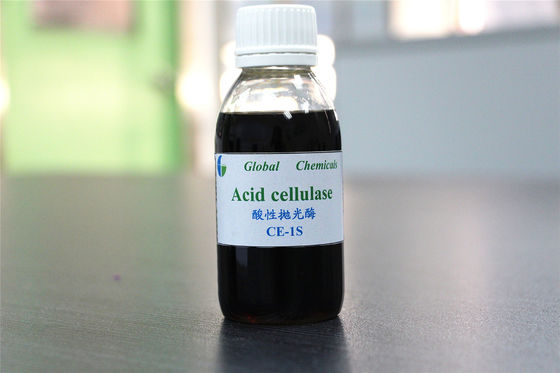 Industrial Textile Chemical Biopolishing Acid Cellulase Enzyme / Chemical Auxiliary Agent