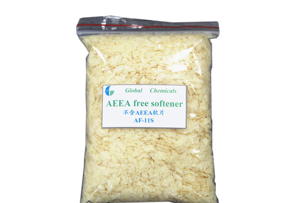 Textile Finishing Chemicals Softener Flakes Low Yellowing For Fabric / Cloth
