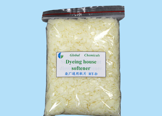 Low Viscosity Pale Yellow Flakes Cationic Softener Flakes For  Dyeing House