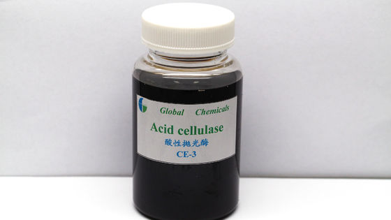 Brown Liquid Textile Enzymes Acid Cellulase Enzyme CE-3 with textile chemicals