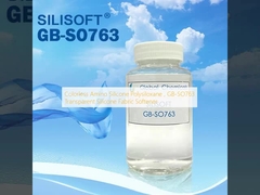 Colorless Amino Silicone Polysiloxane , GB-SO763 Transparent Silicone Fabric Softener