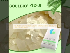 Hot Water Soluble Weak Cationic Softener Flakes 4D - X For Laundry Pale Yellow