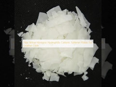 Pale Yellow Nonionic Hydrophilic Cationic Softener Flakes For Leather Cloth