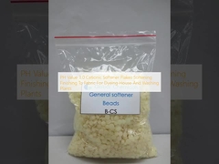 PH Value 3.0 Cationic Softener Flakes Softening Finishing To Fabric For Dyeing House And Washing Plants