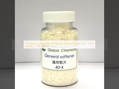 Hot Water Soluble Weak Cationic Softener Flakes 4D - X For Laundry , Pale Yellow