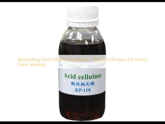 Biopolishing Acid Cellulase Enzyme KP - 118 High Efficiency For Denim Fabric Washing