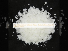 Pale Yellow Anionic Softener Flakes , Textile Softener Flake For Blended Fabrics